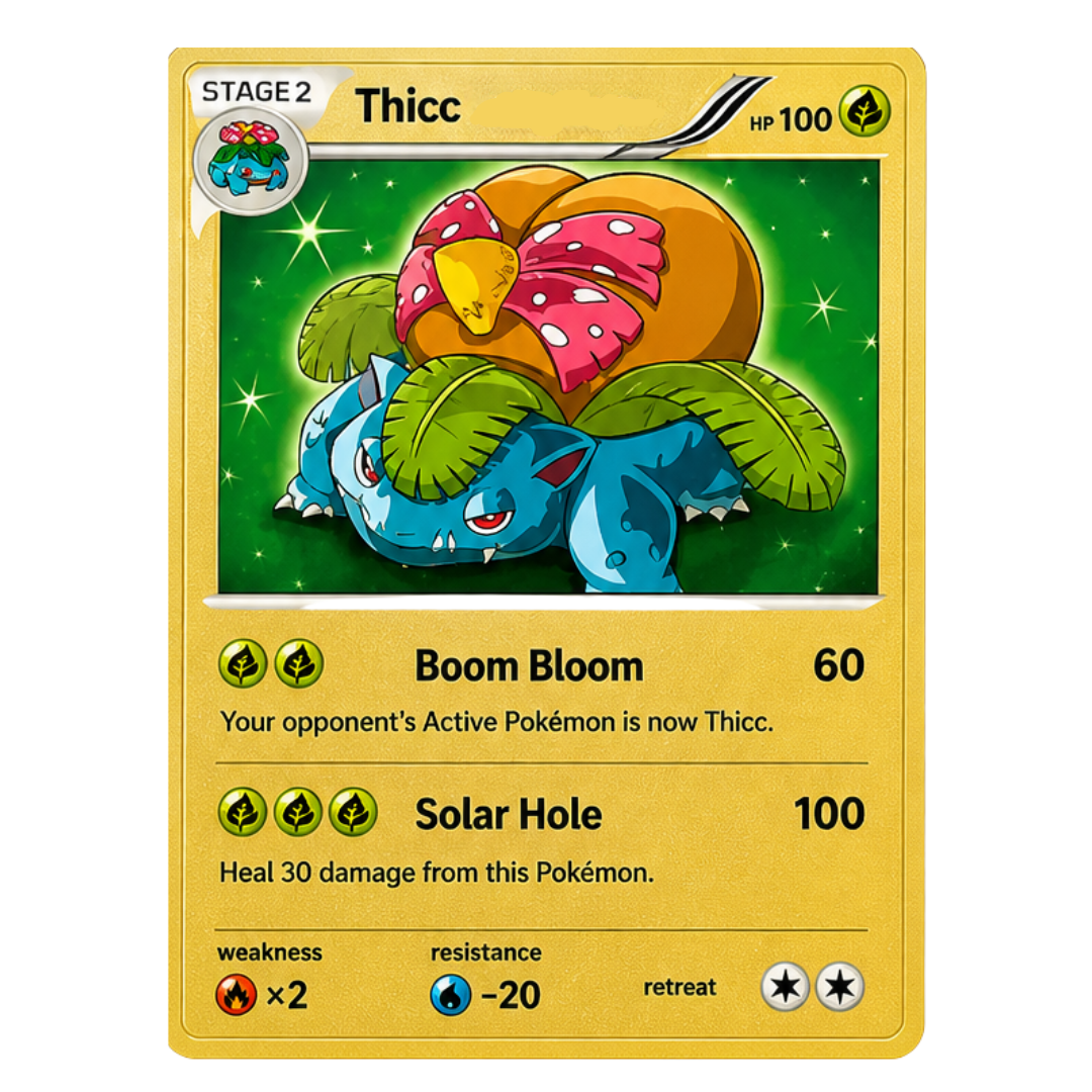 Cheeky Thicc Gold Cards