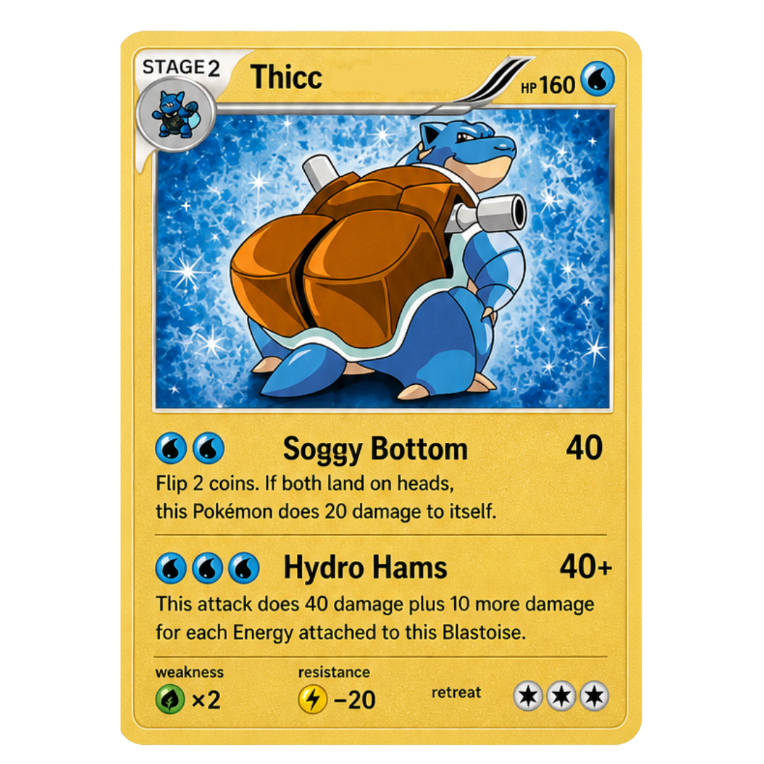 Cheeky Thicc Gold Cards