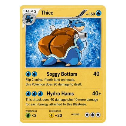 Cheeky Thicc Gold Cards